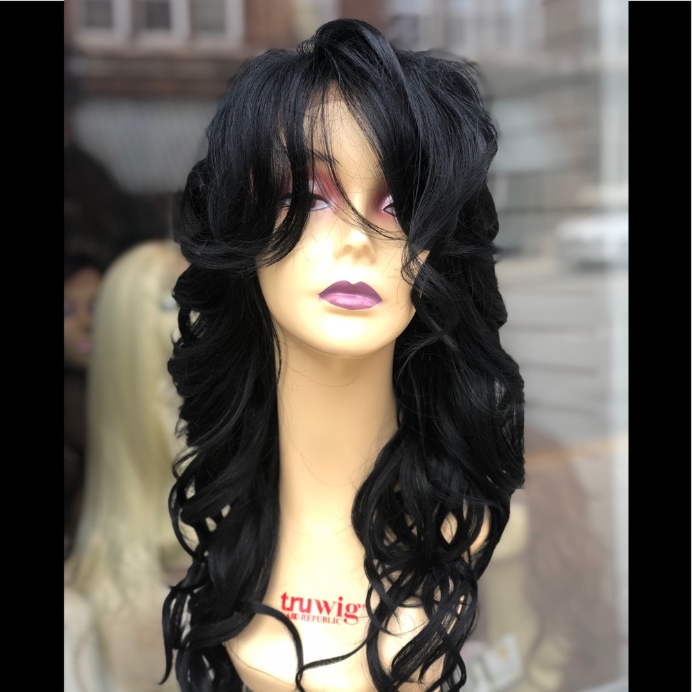 Black wig for sale lace wig